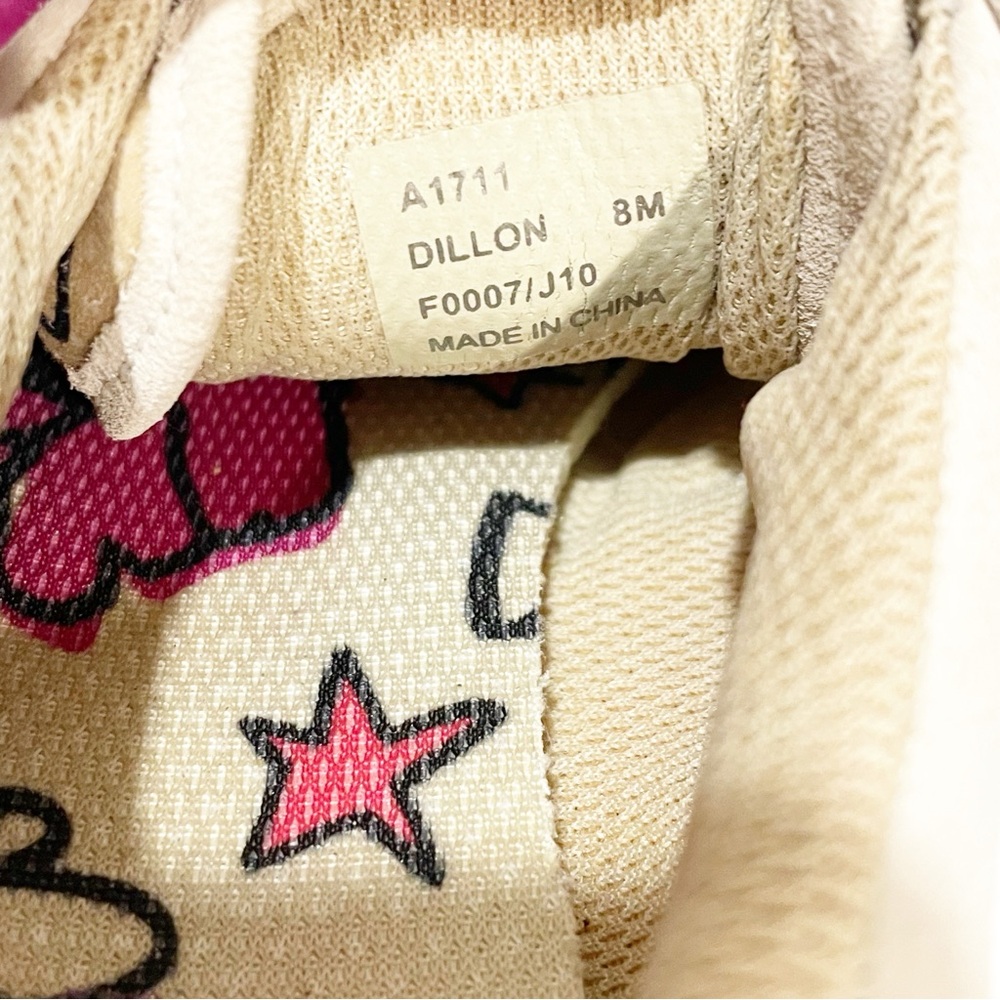 Coach Size 8 Dillon Poppy Leather Suede‎ Multi Color Floral Sneakers - Picture 6 of 7
